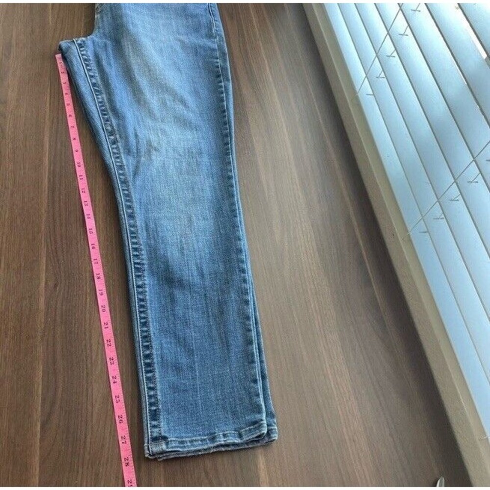 Seven7 Jeans Blue Denim Tummyless High Rise Skinny Slim Stretch Plus Size 16 EUC - Picture 9 of 11